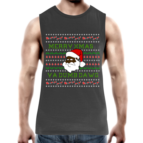 'Merry XMAS Ya Dumb Dawg' Tank Top Tee