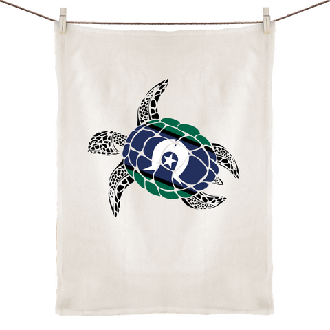 'TSI Turtle' Linen Tea Towel