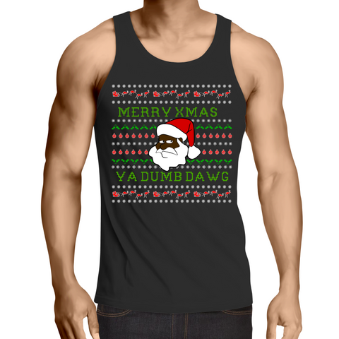 'Merry XMAS Ya Dumb Dawg' Mens Singlet