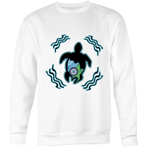 'Turtle Waves' Crew Neck Jumper Sweatshirt