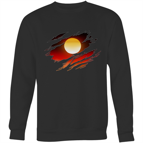 New Dawn 'Ripped Effect' Crew Neck Jumper Sweatshirt