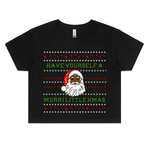 'Have Yourself A Murri Little Xmas' Crop Tee